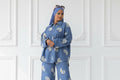 Voile bleu pastel