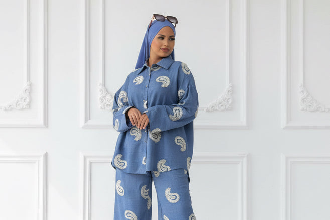Voile bleu pastel