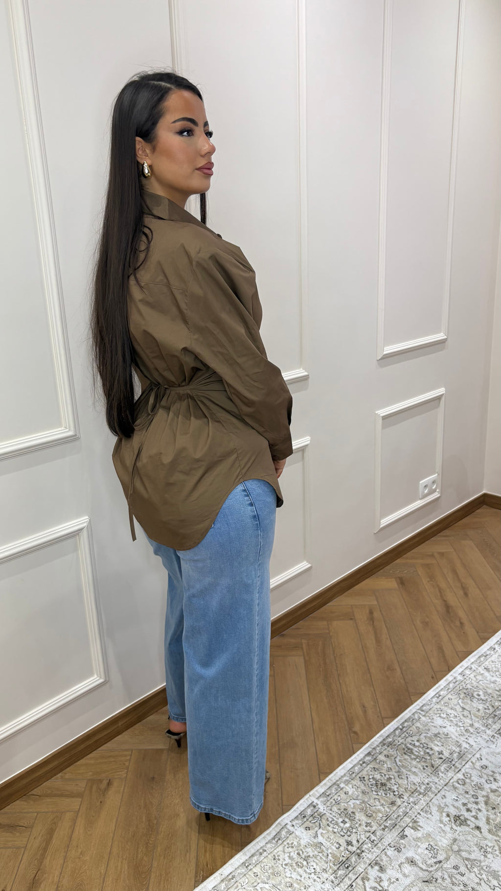 Jeans large bleu ciel