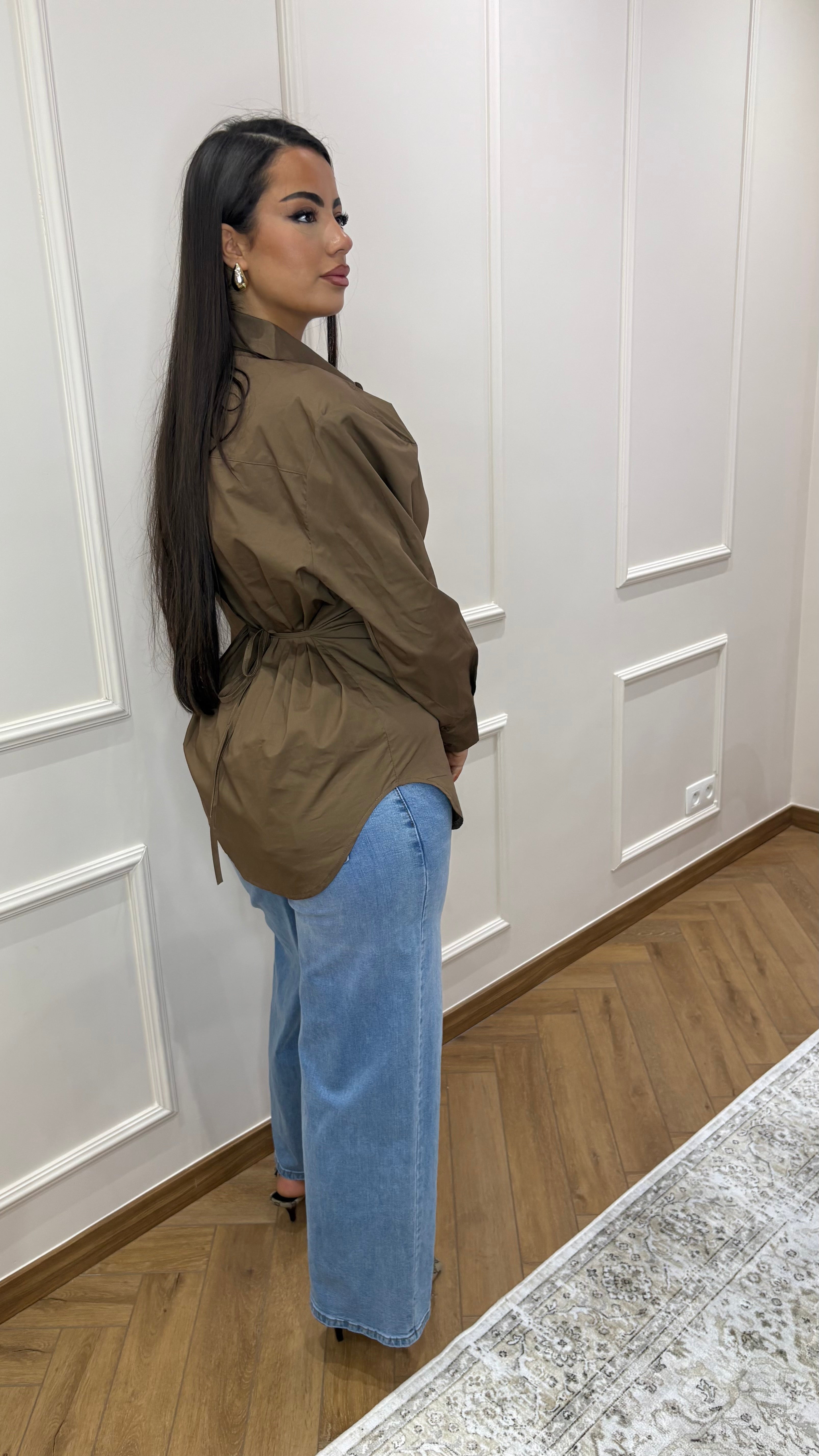 Jeans large bleu ciel