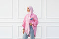 Voile rose pale