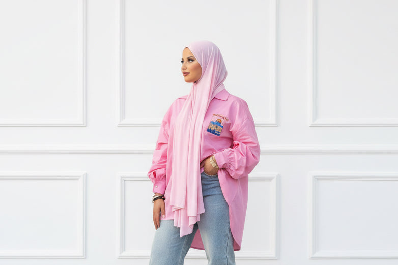 Voile rose pale
