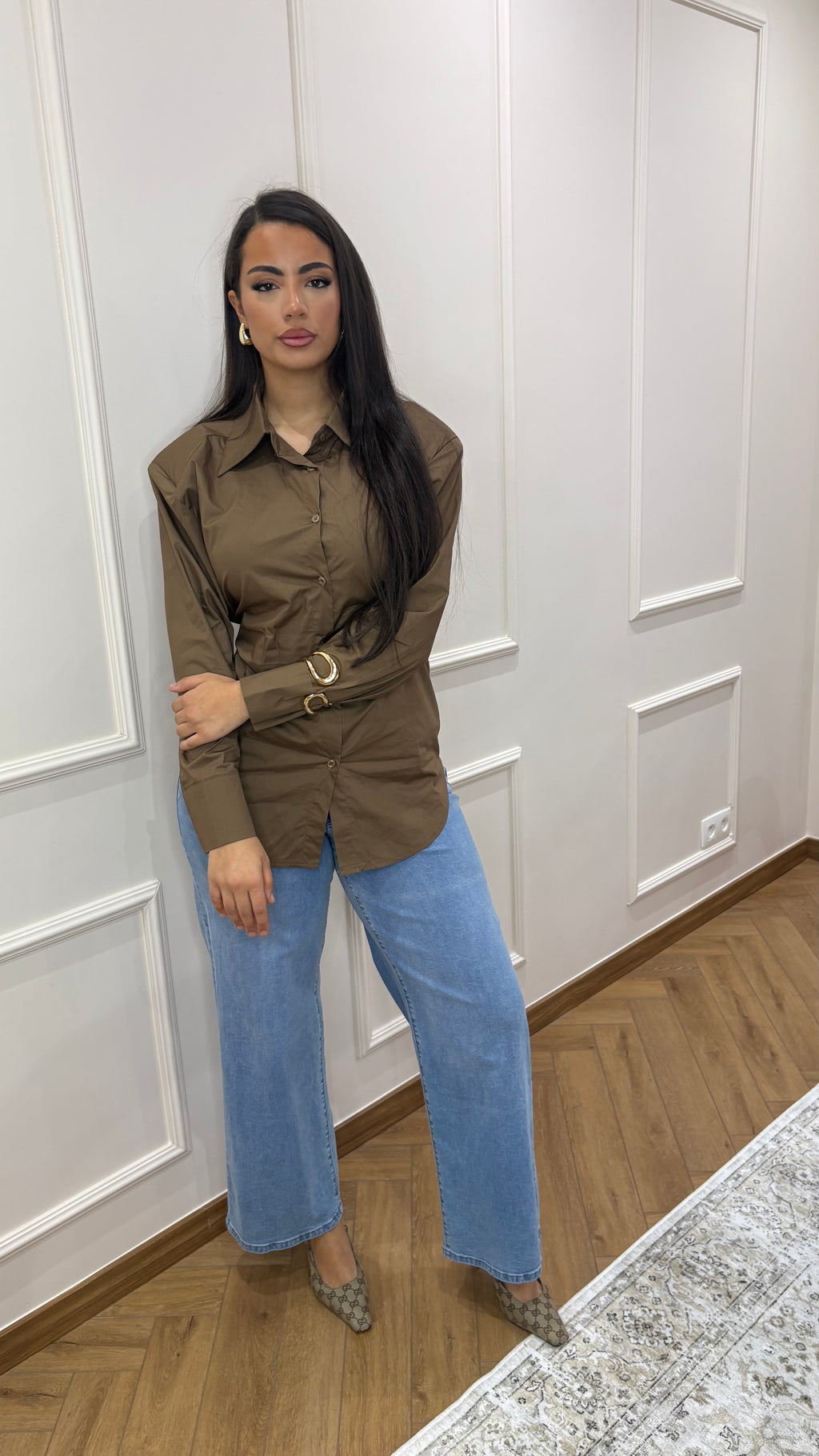 Jeans large bleu ciel