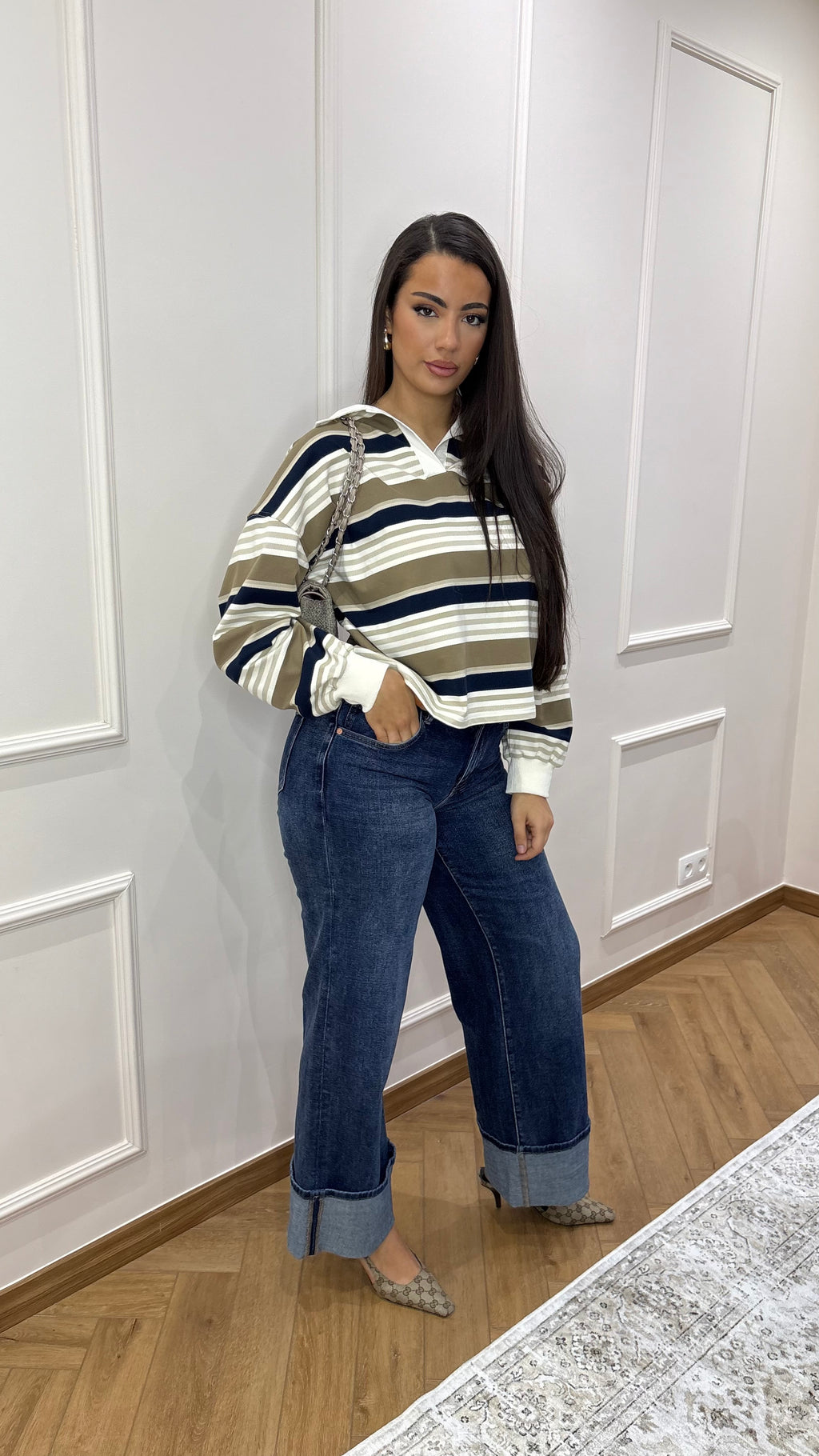Pull rayé oversize
